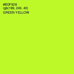 #BDF928 - Green Yellow Color Image